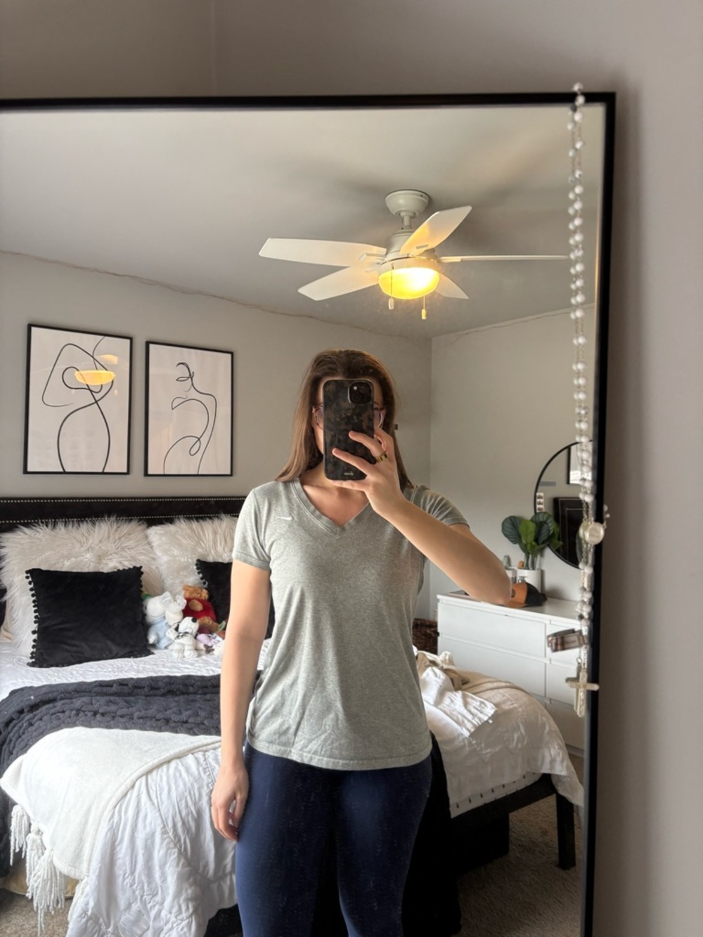 Nike Gray Dri-FIT V‑Neck Tee!
